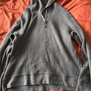 Gray Waffle Knit Hoodie